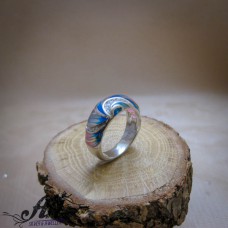 Сребърен пръстен с  емайл  R-1003